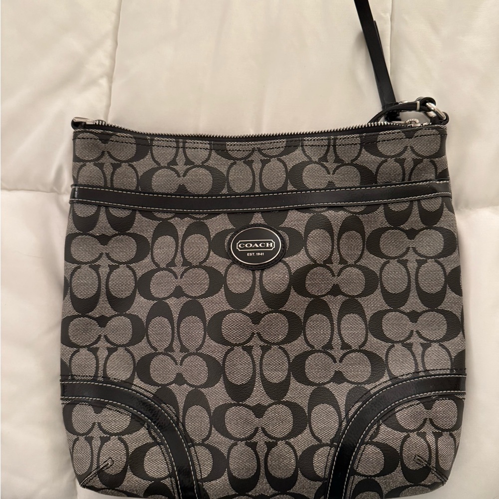 Coach Black and Gray Crossbody Bag
